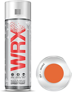 WRX Spray Paint - Orange - 400 ml Quality Brilliant Colours Perfect Finish Brilliant All Purpose Interior/Exterior, Art, Crafts, Auto, Home Furniture, Garden, Radiator Paint 400ml