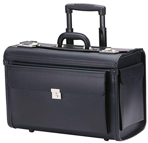 Laptop Trolley Koffer Pilotenkoffer Aktenkoffer Kunstleder 48 cm Schwarz Bowatex