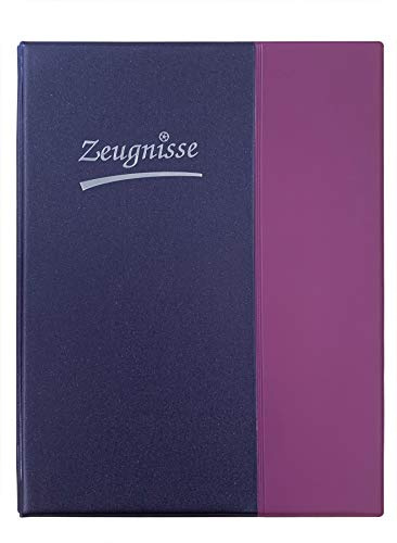 Idena 20104 - Raccoglitore ad anelli per cartelle, DIN A4, 10 tasche, trasparente, viola, con meccanismo a 4 anelli, 1 pz.
