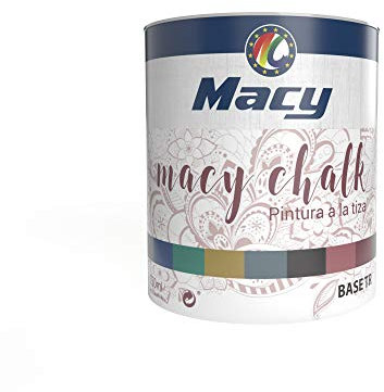 Macy Vernice per interni Chalk. Finitura effetto polvere di gesso. Ridecorate i vostri mobili. 750 ml. Colore Celery