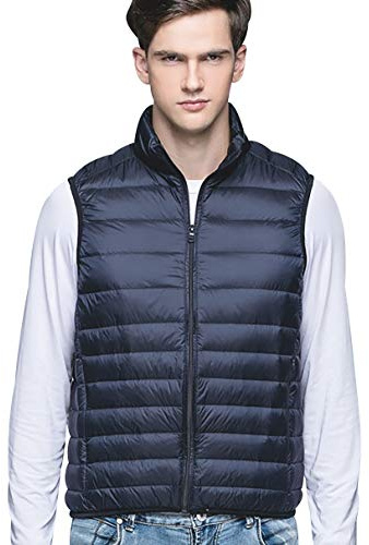 Chaleco Plumas Ligero Hombre Invierno - Acolchado Ultraligero Caballero Gilet Sin Mangas - Chalecos Plumon Abrigo Talla Grande