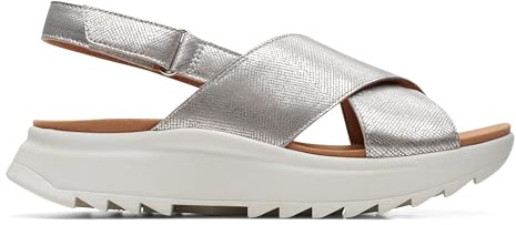 Clarks DashLite Wish Womens Silver Metallic, 5