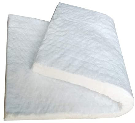 Couverture d'isolation en fibre de céramique, 20 mm d'épaisseur, température de 2400 °C, tapis ignifuge adapté pour four de forge, poêle à bois, four de cheminée, lave-vaisselle, four à pizza