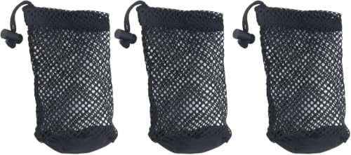 3pcs Golf Mesh Bag, Nylon, Black, Good Features, Golf Ball Net Bag Utility Accessory Organizer for 12 To 16 Balls