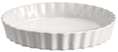 Emile Henry 32 x 5,6 cm tiefe Auflaufform, Mehlweiß