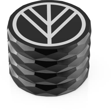 Norddampf Premium Aluminium Grinder, 4-teilig | ∅ 63mm groß | Effizientes Mahlwerk mit messerscharfen Zähnen & Diamantschliff | Robust | 1A Haptik | Magnetischer Deckel | Mit Sieb & Scharber | Schwarz