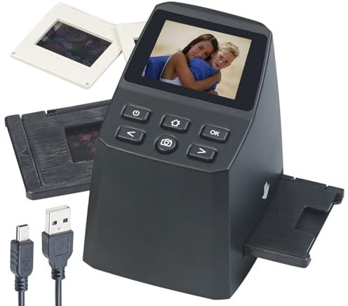 Somikon Diascanner mit Displays: Stand-Alone-Dia- und Negativ-Scanner Versandrückläufer (Diascanner mit Dia-Magazinen, Autarke Scanner, HDMI)