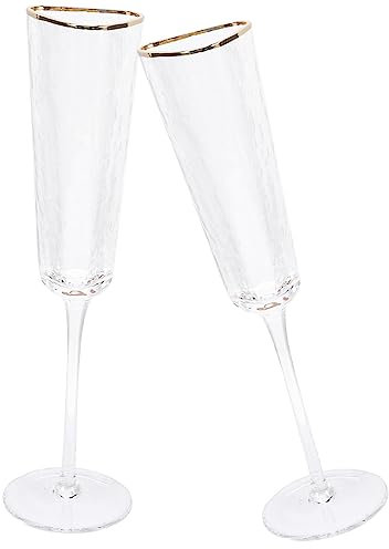UPKOCH 2pezzi Flute Eleganti Cristallo Per Brindisi Bicchieri Da Vino Per Feste Matrimoni e Banchetti Facili Da Pulire e Trasparenti