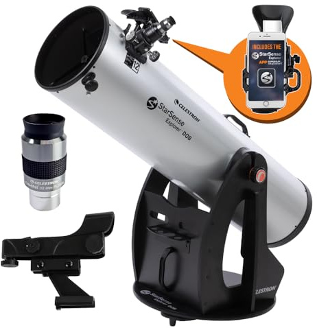 Celestron StarSense Explorer 12-inch App-Enabled Telescope – 305mm Dobsonian with Smartphone Dock & StarSense App – iPhone & Android Compatible – Easy-to-Use for Beginners