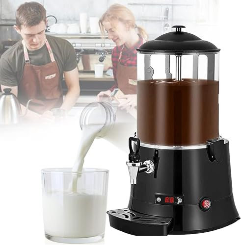 DPLXFPP 5l 10l Machine à Chocolat Chaud, Machine éLectrique Fabrication De Boissons Au Chocolat, Plaque Chauffante en Acier Inoxydable 304 pour Chauffer Chocolat,Café,Lait,10L