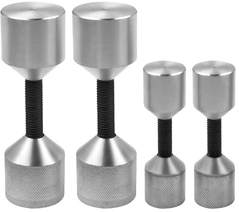 maXpeedingrods 4 Pcs Flange Two Hole Pins Stainless Steel 1-1/8'' 1-5/8'' Diameter Alignment Pin, Flange Double Hole Pins for Pipe Alignment Industrial Pipeline Installation Tool