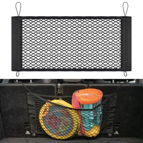 VEHIRIE Rete Bagagliaio Auto, Universale Rete Portaoggetti Auto 65 x 35 cm Elastica, Tasche per Riporre Nel Bagagliaio Attrezzi, Accessori, Oggetti Vari per I Piccoli Suv