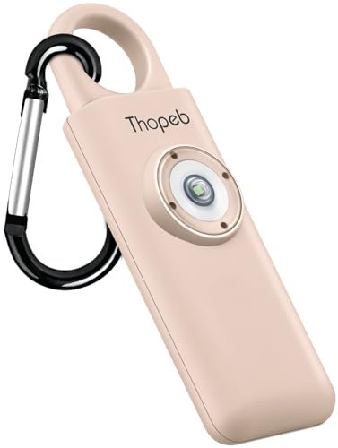 Thopeb Personal Alarm Schlüsselanhänger Frauen - Extra Laute Sirene, Stroboskoplicht, Sicherheit für Senioren und Damen