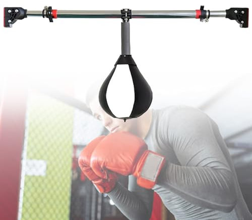 Türrahmen Boxsäcke, An Der Wand Hängender Speed-Boxball, 72–100 cm Verstellbare Reckstange, Boxsport Für Stressabbau-Training, Übung