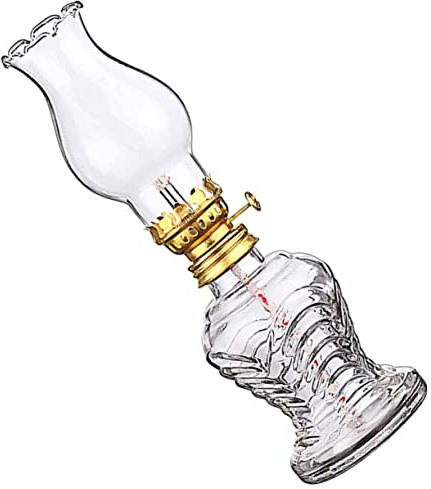 CORHAD Transparente Glas Öllampe Vintage Stil mit Fischschwanz Form Leicht zu Reinigen und Installieren als Dekorative Petroleumlampe für Zuhause