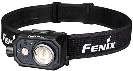 fenix HL45R Rechargeable Focusing Headlamp Outdoor/Work/Multi-Purpose | 1000 Lumens | 220m | 124 Hrs Max | White Focusing Main Beam, Supporting Red Beam, Rotary Control | IP66