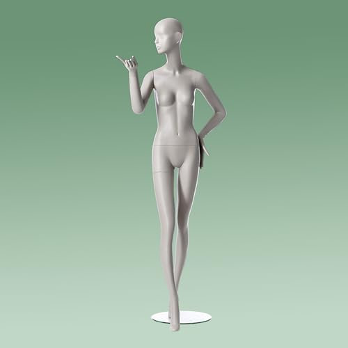 Kind Schaufensterpuppe Atemberaubende sexy weibliche Ganzkörper-Mannequin aus Fiberglas, Schneiderpuppen für Bekleidungsgeschäfte/Schneidereien, weißer Puppenständer mit Arm/Kopf/runder Basis(E Tall 1