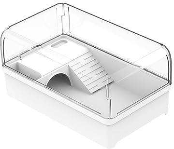 Pewihyer Schildkrötenbecken mit Sonnenplattform, multifunktionaler Bereiche, Acryl, Schildkröten-Aquarium-Tank mit 360°-Panoramablick für Schildkröten, Krebse, Krabben und Eidechse