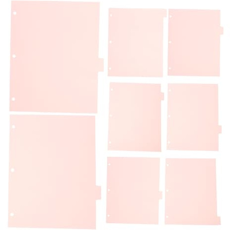 jojofuny 8 Hojas Divisores De Carpeta Para Archivador 3 Anillas Con Pestañas Separadores De Página Organizador De Oficina Tamaño 10.94X8.38 Pulgadas