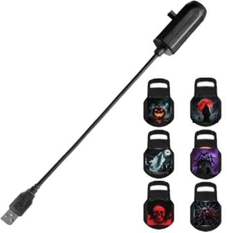 Vhjlfig Halloween Projector Lights - 360-Degree Rotating USB Halloween Projector Lamp | Lamp for Theater Ceiling Room Night Illumination Bedroom Patio Garden Wall Decor