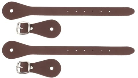 BCOATH Adjustable Spur Straps 2 Pack Pu Leather Equestrian Belt for Men and Women Western Style Straps for Horse Riding Training and Outdoor Competitions