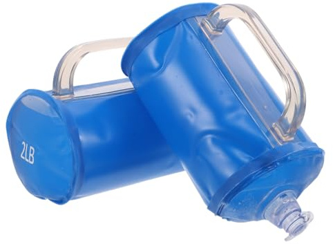 Parliky Mancuernas Rellenas de Agua Ajustables 18 Kg 2 Unidades Color Azul para Entrenamiento Doméstico y Fitness Portátil Pesas de PVC Resistentes y Seguras para Ejercicios de Fuerza