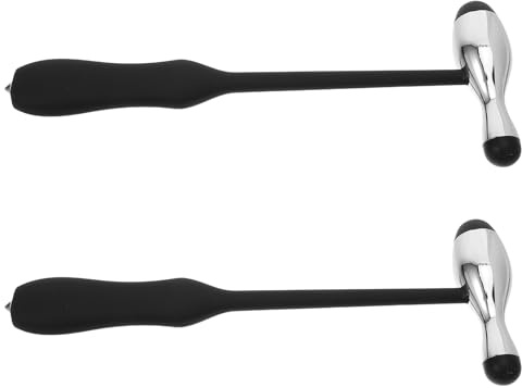 TOBBOMEY 2 Pezzi Martello Neurologico Diagnostico Strumento Medico Percussione Portatile con Manico Riflessi Profondi Precisi per Ospedali e Cliniche Utile per Esami Neurologici e