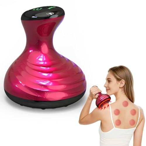 Elektrisches Schröpfmassagegerät zur Hautstraffung – Kabelloses Vacuvia Cellulite Massager mit Vakuum-Saugfunktion&9 Intensitätsstufen – Körpermassage-Set mit Dual-Licht-Modus für Bauch, Beine & Po