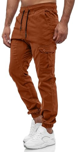 Tazzio 16610 - Pantaloni - Cargo - Uomo, marrone, L