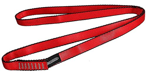 NewDoar Kletterschlinge 16 mm Nylon-Schlingenläufer 22 KN 4840 LB Kletterseil zum Klettern, Erstellen von Ankersystemen, Abseilausrüstung, perfekt für Baumarbeiten-Red/24''(60cm) 1pcs