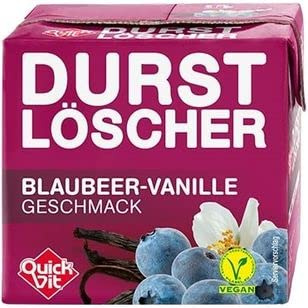 24 Packungen a 500ml Durstlöscher Blaubeer Vanille Geschmack mit Strohhalm