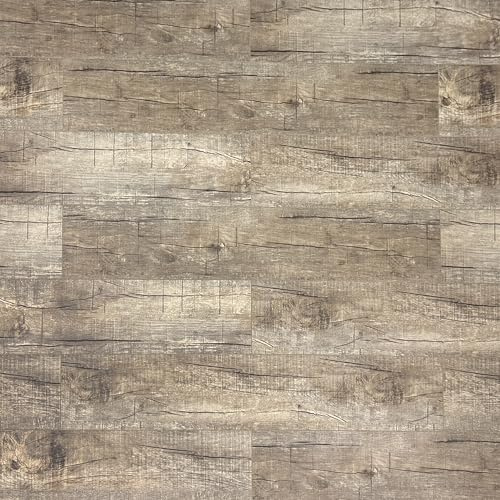 TRECOR Vinyl/LVT Click Vinyl Design Flooring Solid Plank 6.5 mm Thick with 0.5 mm Wear Layer Including Impact Sound – Waterproof – You are buying 1 m² (Vinyl Flooring | 1 m², Old Rustic Oak Dark)