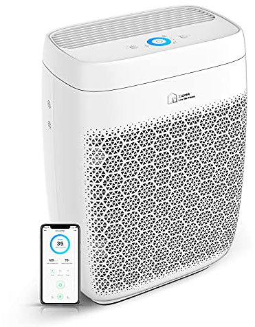 Zigma AI Air Purifier for Large Room up to 1580 ft2, True HEPA 5-in-1 Smart WIFI Air Purifiers with Voice Control for Dust, Pollen, Smoke, Air Cleaner Aerio-300