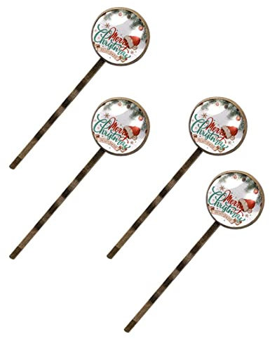 Glam Holz Weihnachten Hintergrund Haarschmuck Elegante Haarspangen Süße Handgemachte Bobby Pins