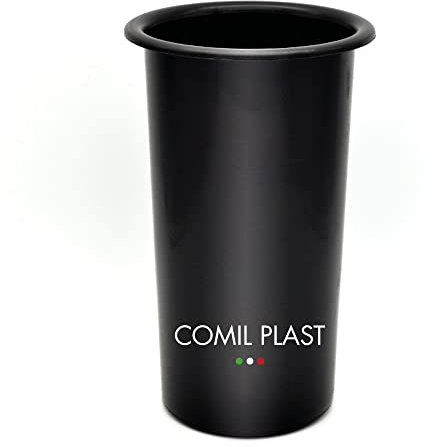 Comil Plast | Portafiori Interno in plastica per Vaso da cimitero Colore Nero | Diametro 10 cm, Altezza 20 cm.