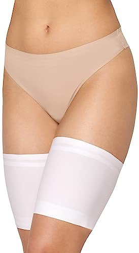 Merry Style Bande Anti-frottement pour Femmes Bande élastiques pour Cuisses en Silicone pour Bas Porte-Jarretelles Bandeau Lisse Anti-frottement MS10-438 (Blanc, M)