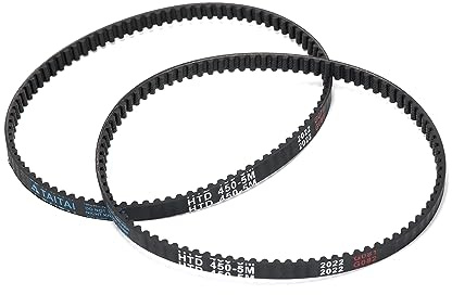 Ruimou Lot de 2 courroies d'entraînement en caoutchouc pour tondeuse Bosch Rotak 32 Elan 32, Concorde 32 450-5 m (circonférence 450 mm, pas 5 mm, largeur 8,5 mm)