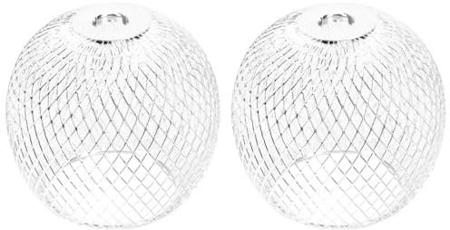 Hemobllo Metal Lamp Shade 2 Pack Open Wire Lamp Cover for Ceiling Lights Chandelier Frame Indoor Lighting Decor Lampshades for Ceiling Lights 2.75 X 2.75 X 3.94 in