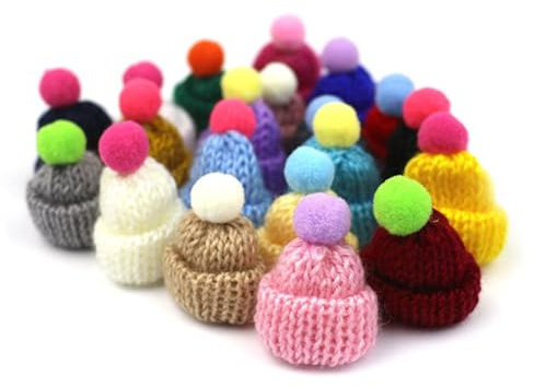 100 Stück Mini Mützen Zum Basteln Mini Strickmützen Zum Basteln Kleine Mützen Zum Basteln Puppe Mini Hut Dekoration Mini Strickmütze Von Weihnachten
