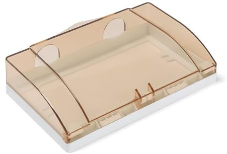 GAJUST 2 Stück 86 Typ Doppelsteckdosenschutz elektrische Steckerabdeckung Kindersicherungsbox wasserdichte Box Badezimmerbedarf (Farbe: Braun)