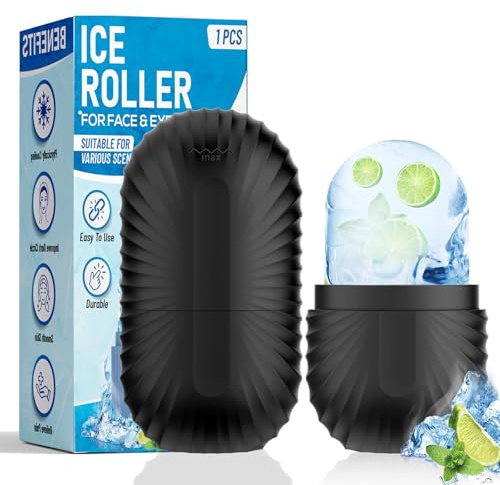 ZPU Rodillo De Hielo Para Cara Y Ojos, Soporte Silicona Hielo, Molde Facial, Cuidado La Piel, Reutilizable Reducir Los Poros Encogidos, Antiarrugas