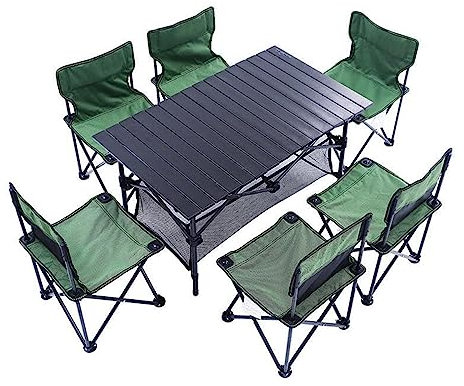 ZZBFHH Tische und Stühle Koffer Aktion Faltbox Set Outdoor Set Tragbarer Campingstuhl Tisch VERSTELLBAR