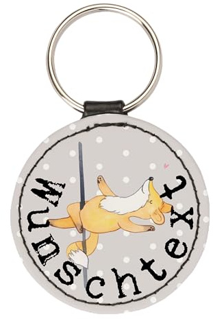 Mr. & Mrs. Panda Personalisierter Schlüsselanhänger Fuchs Poledance - Personalisierte Geschenke, Selbst Gestalten, Pole Dance, Individuell, Tanz, Geschenk, Mit Text, Aus Leder Gravur, Datum, Tanzen