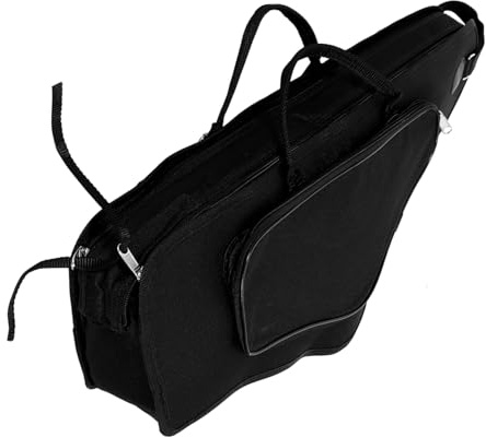 Altsaxophon Tasche mit Schultergurten, Schützend, Schwarz, Oxford | Schaumstoffpolsterung, Glatter Reißverschluss, Wasserabweisend, Praktische Aufbewahrung für Instrumente Unterwegs