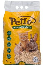 Katzenstreu 5 kg - Holzstreu für Geruchs und Feuchtigkeitskontrolle - Öko 100% Kieferholz - Kompostierbar - Kleintierpellets