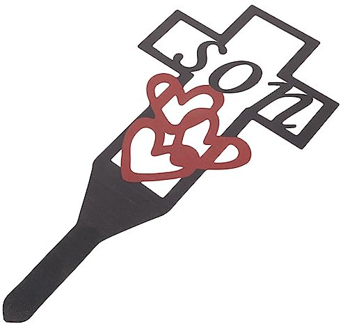 HANABASS Cemetery Memorial Cross Stake Metall Kreuz Grabdekor Für Gedenkstätte Langlebig Geeignet Für Garten Und Friedhof An Verstorbenen Stilvolle Grabgestaltung