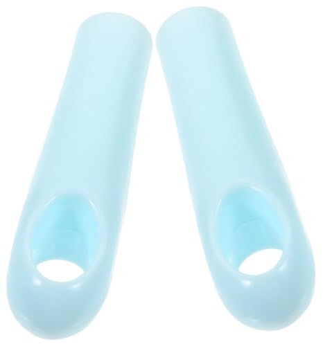 BEBEMOKO Broom Handle Grip Replacement 2pcs 19mm Lake Blue Plastic Broom End Caps for Dustpan Sturdy Handle Covers for Household Cleaning Tools