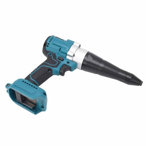 Pistola Remachadora Inalámbrica, Kit de Herramientas de Remachado Eléctrico sin Escobillas de 18V para Batería BL1815 BL1820 BL1840, Azul