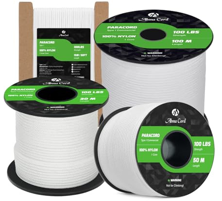 Abma Cord Paracorde 2mm Corde 15m 100% Nylon 1 Brin Type I String