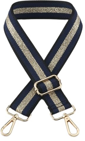 Blausky Verstellbarer Schultergurt für Taschen,3.8cm Breit Taschengurte zum Wechseln Schulterriemen mit Gold Karabiner Retro Tragegurt Taschenband 70-135cm für Handtaschen Damen,Khaki